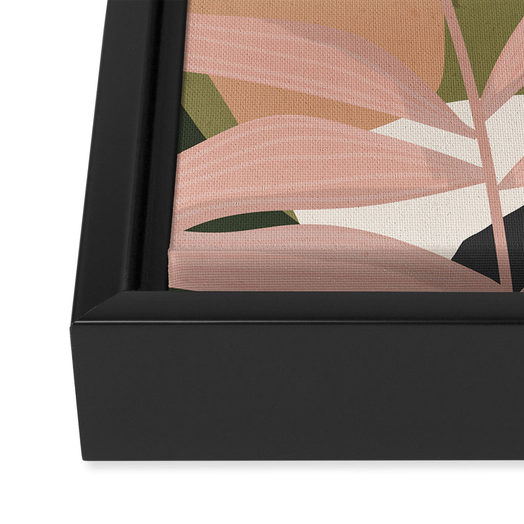 Tropical Leaf- Abstract Art 2 Framed Canvas Print Gallery Image 3