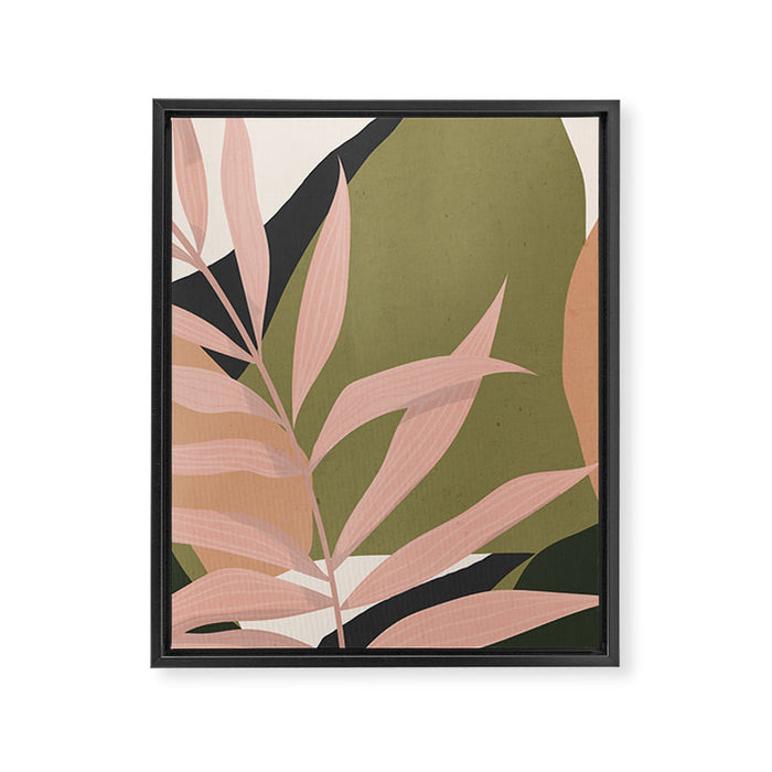 Tropical Leaf- Abstract Art 2 Framed Canvas Print Gallery Image 1