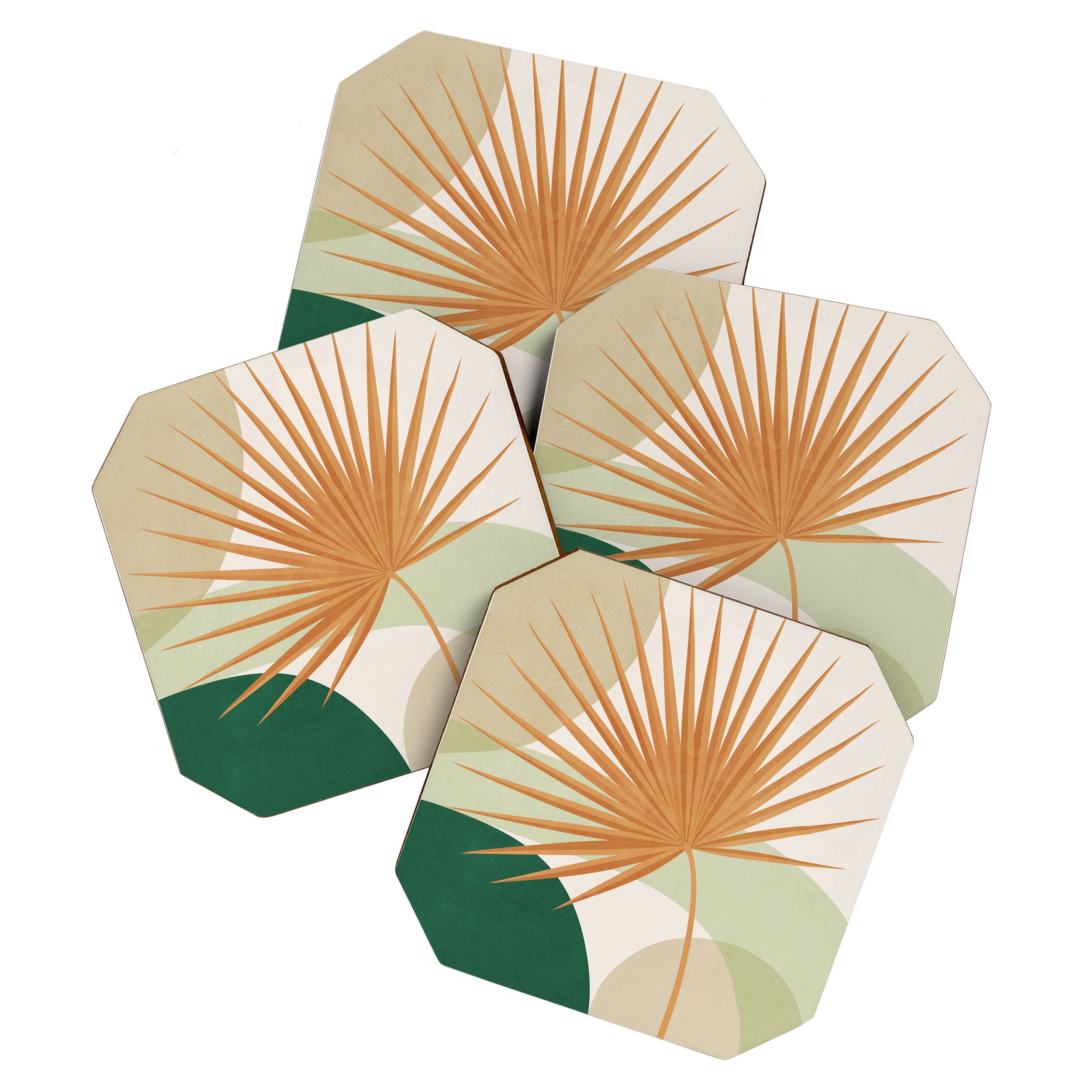 Tropical Leaf- Abstract Art 22/2 Coaster Gallery Image 1