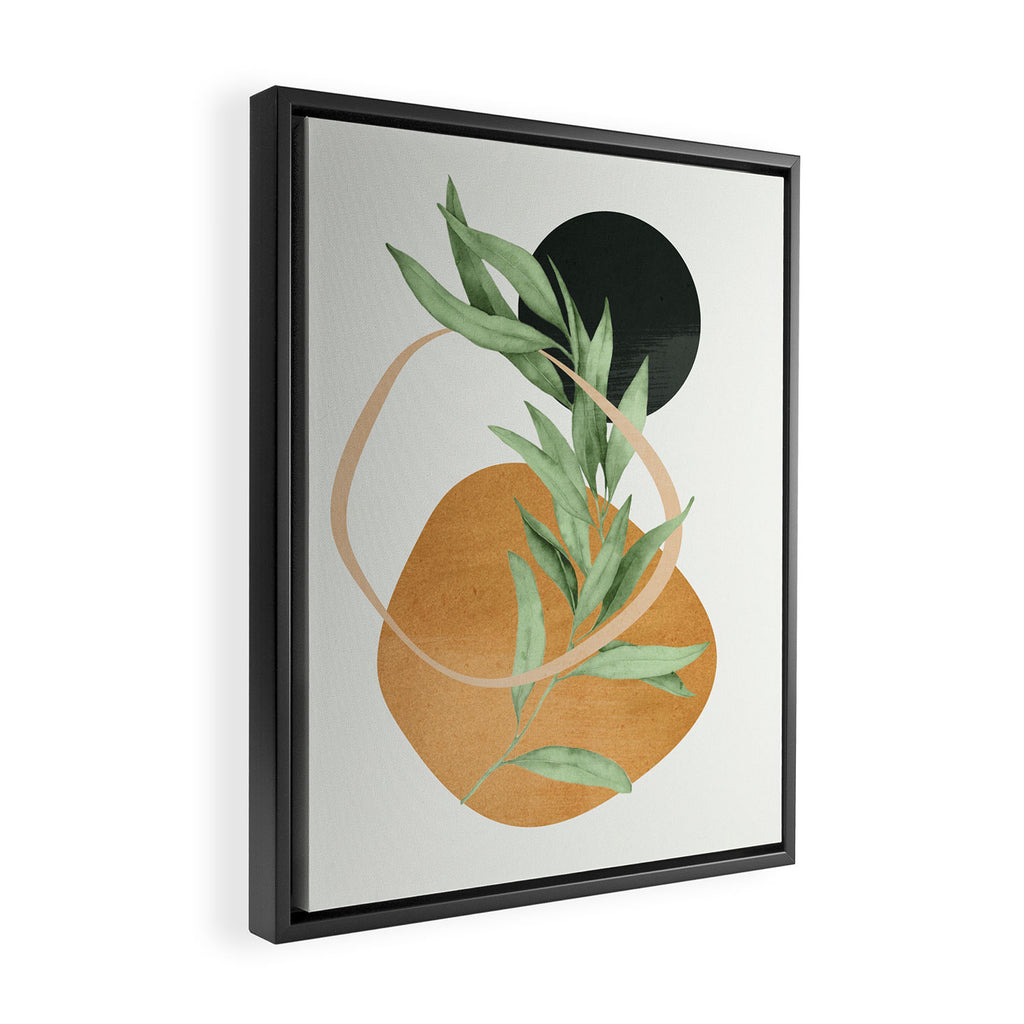 Tropical Leaf- Abstract Art 41 Framed Canvas Print Gallery Image 2