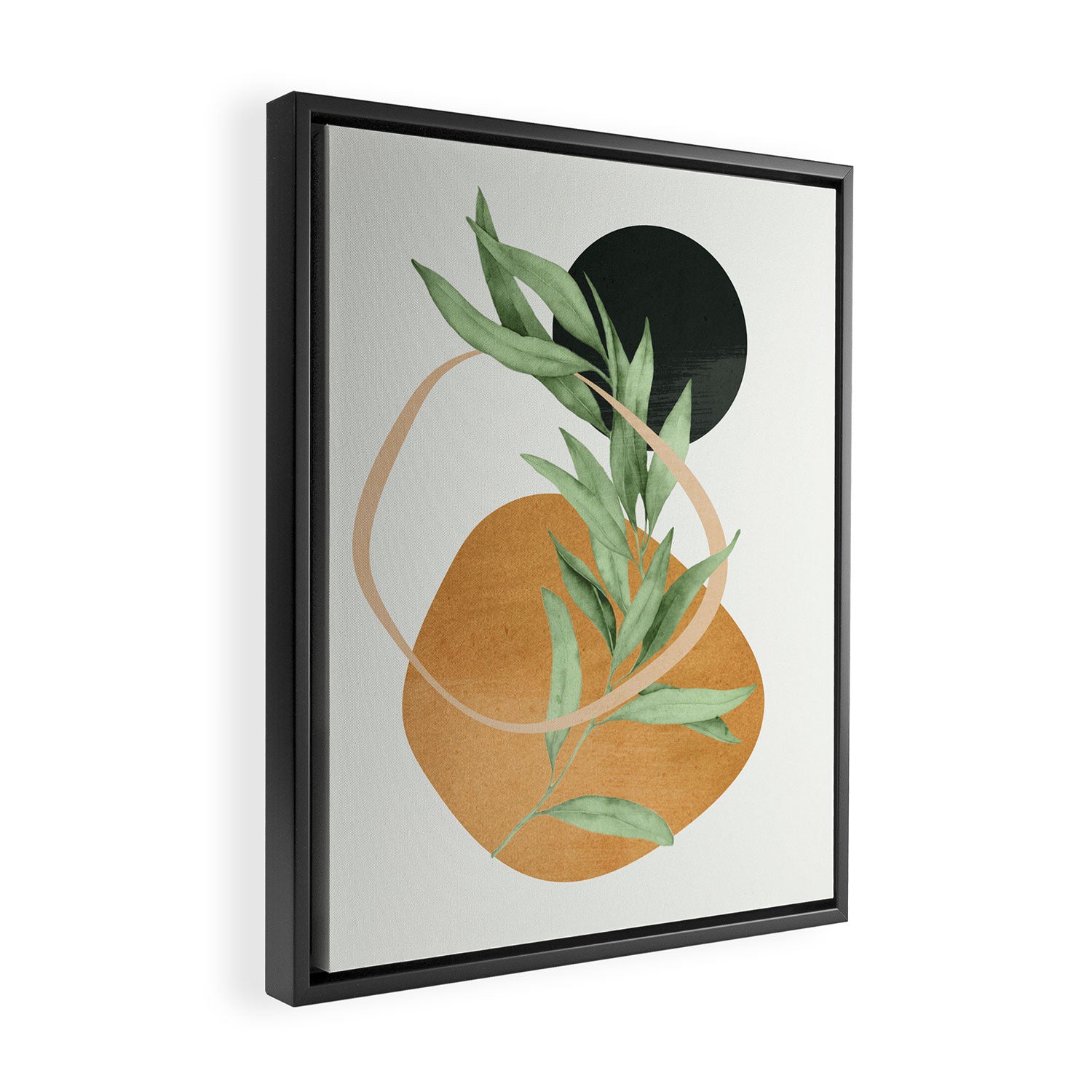 Tropical Leaf- Abstract Art 41 Framed Canvas Print Gallery Image 2