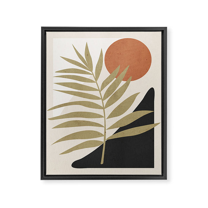 Tropical Leaf- Abstract Art 9 Framed Canvas Print Gallery Image 1