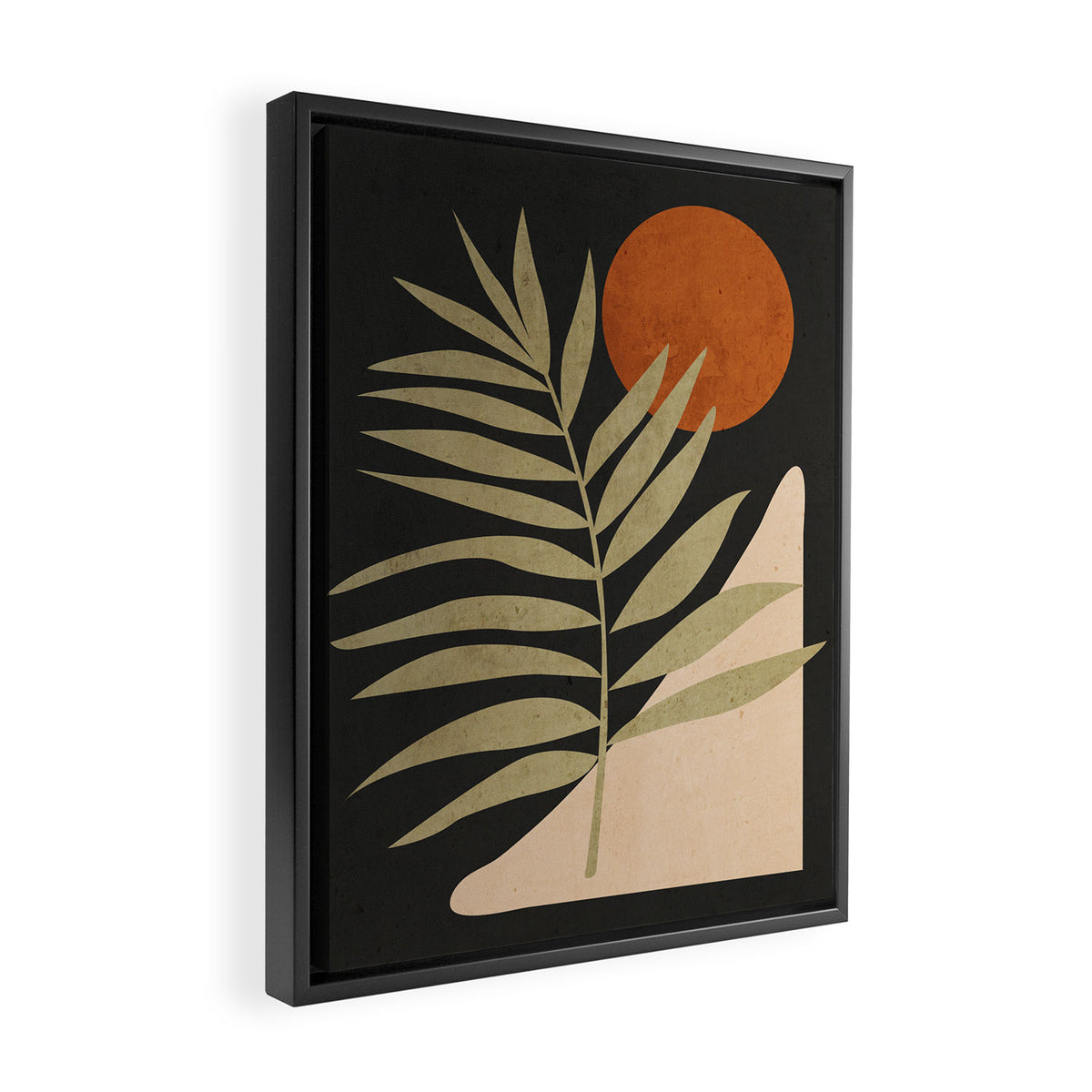 Tropical Leaf- Abstract Art 9/1 Framed Canvas Print Gallery Image 2
