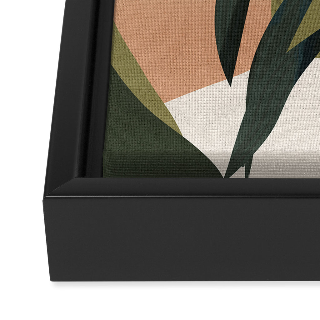 Tropical Leaf- Abstract Art Framed Canvas Print Gallery Image 3