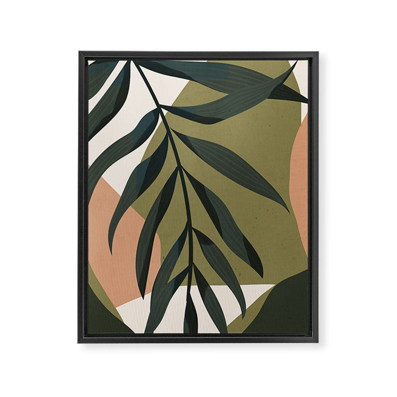 Tropical Leaf- Abstract Art Framed Canvas Print Gallery Image 6