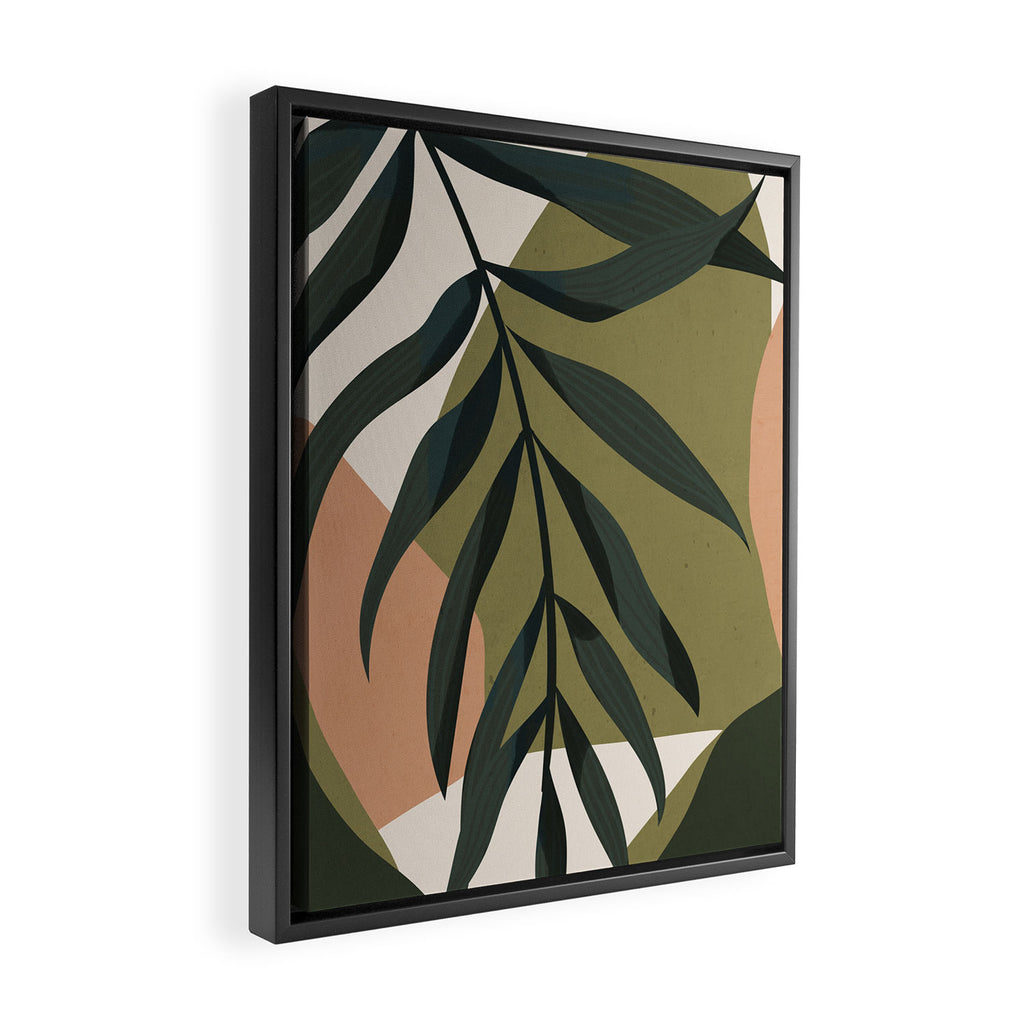 Tropical Leaf- Abstract Art Framed Canvas Print Gallery Image 2