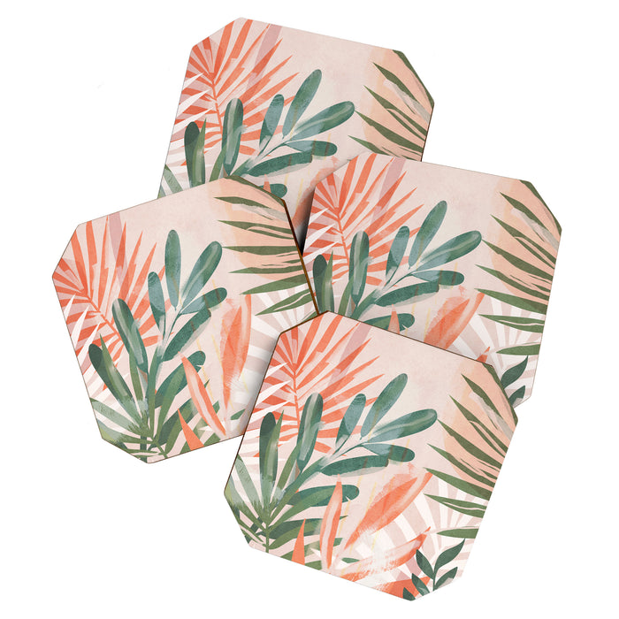 Tropical Leaves 4 Coaster Gallery Image 1