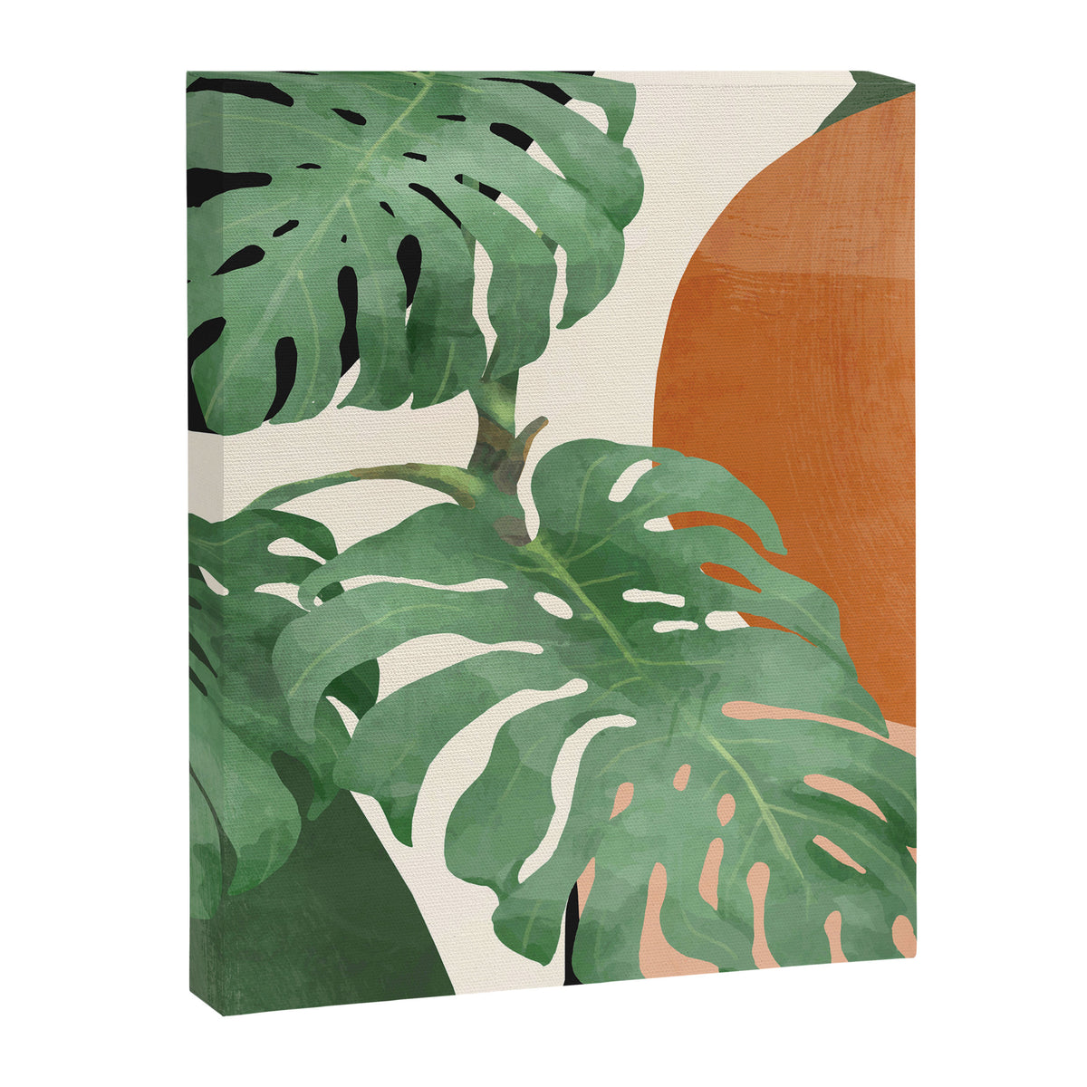 Tropical Leaves- Abstract Art  Canvas Print Gallery Image 6