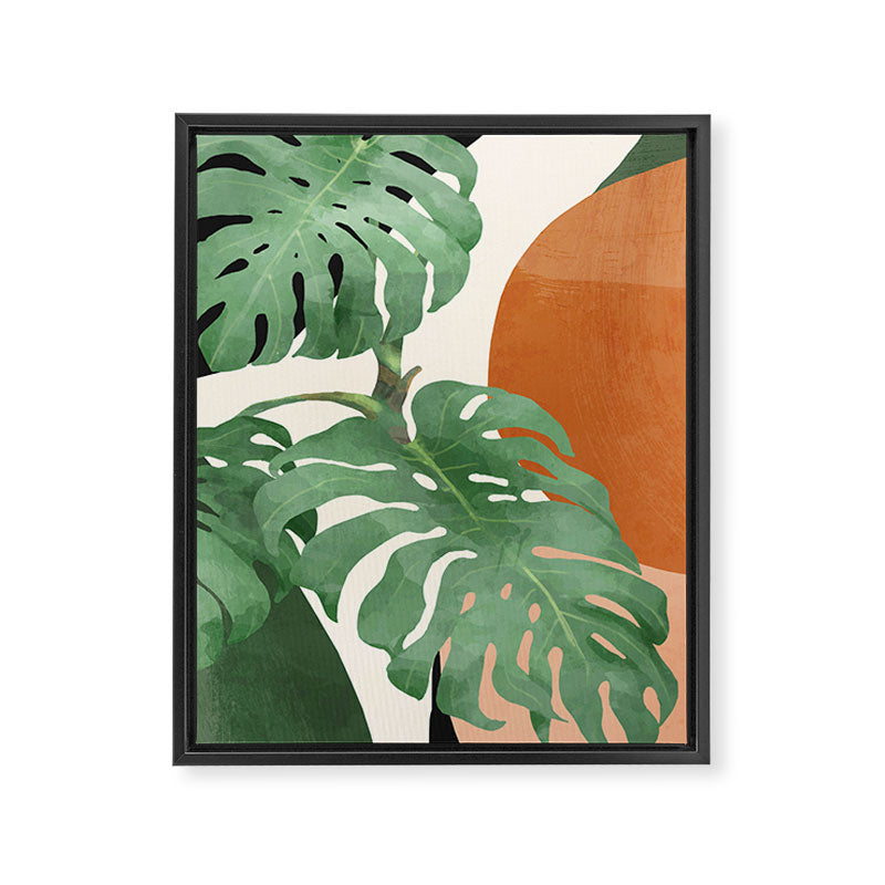 Tropical Leaves- Abstract Art  Framed Canvas Print Gallery Image 6