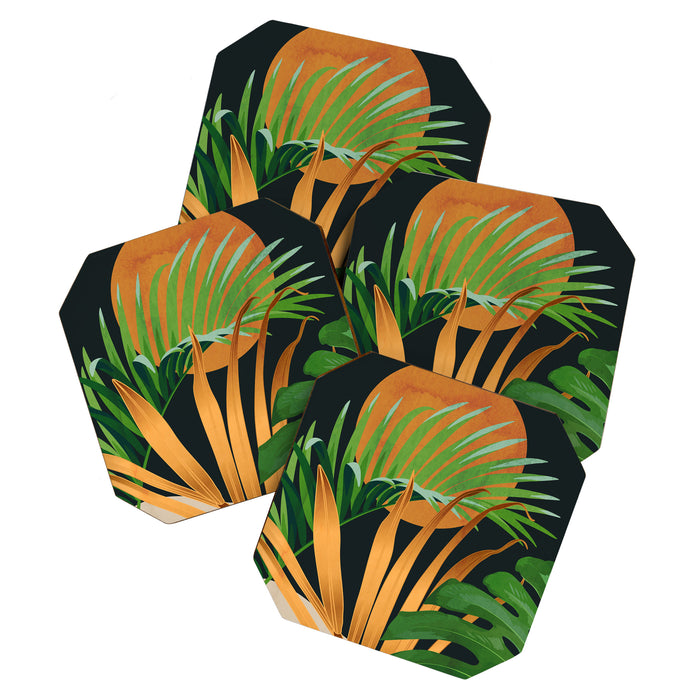 Tropical Night Garden 2 Coaster Gallery Image 1