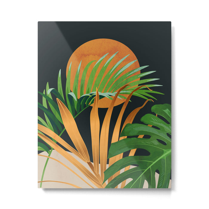 Tropical Night Garden 2 Metal Print Gallery Image 1