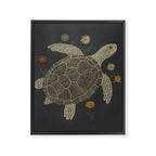 Turtle with Flowers Framed Canvas Print Gallery Image 8