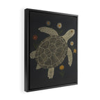 Turtle with Flowers Framed Canvas Print Gallery Image 2