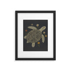 Turtle with Flowers Framed Art Print Gallery Image 6