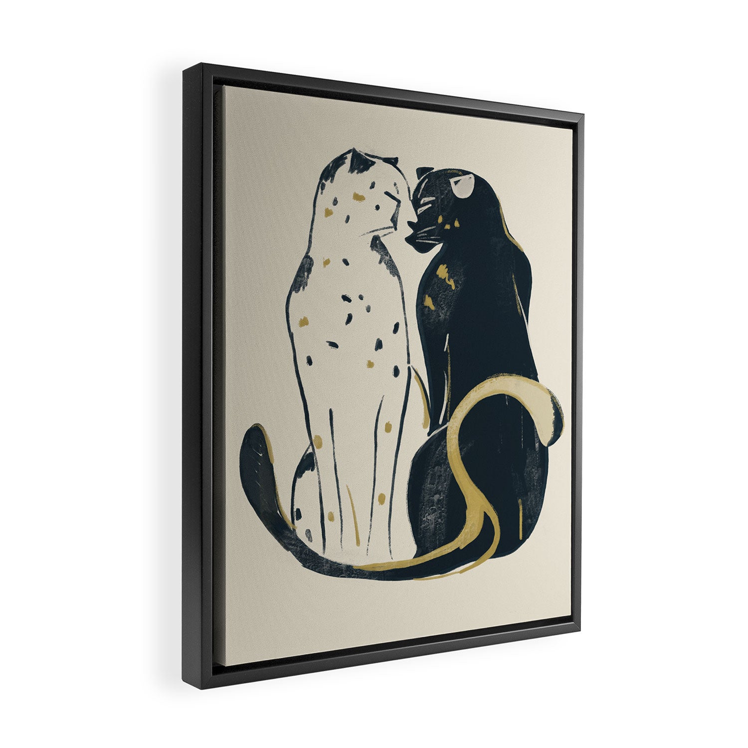 Two Cheetahs 3 Framed Canvas Print Gallery Image 2