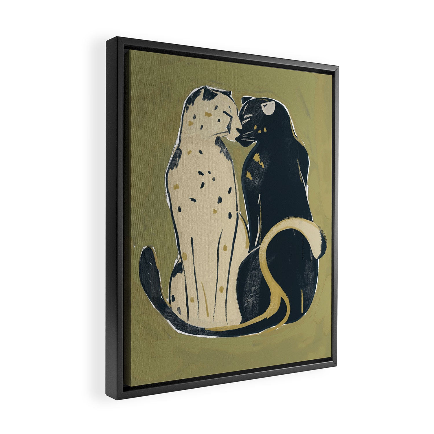 Two Cheetahs Framed Canvas Print Gallery Image 2
