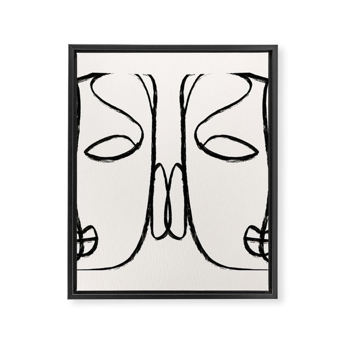 Two Faces 2 Framed Canvas Print Gallery Image 1