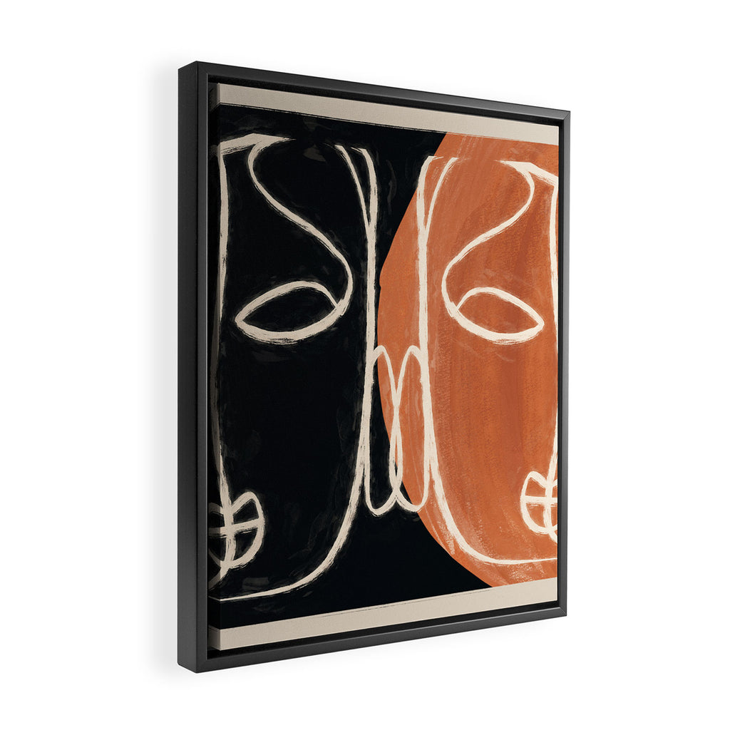 Two Faces 3 Framed Canvas Print Gallery Image 2
