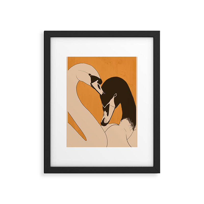 Two Swans 2 Framed Art Print Gallery Image 4