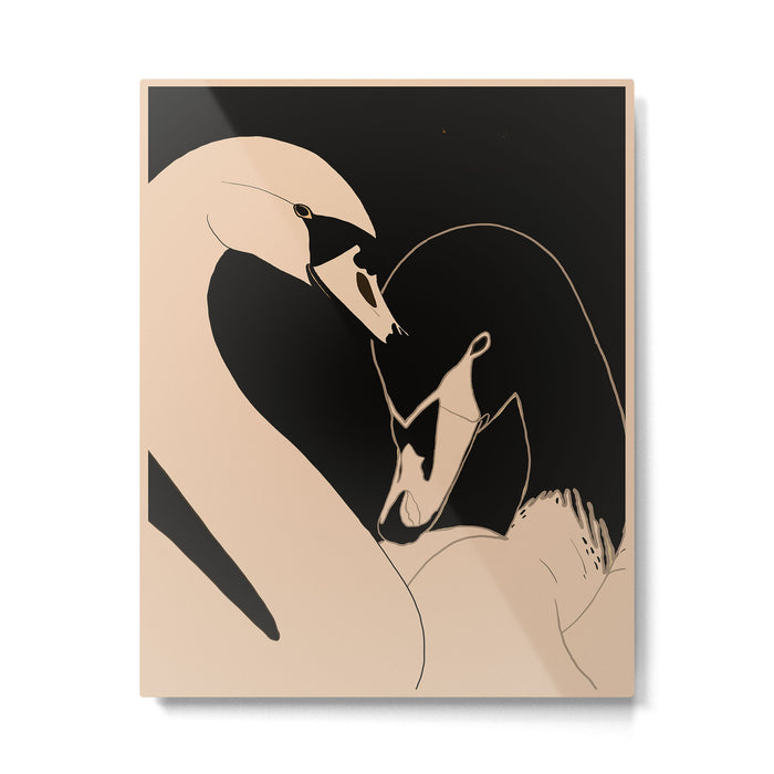 Two Swans Metal Print Gallery Image 1
