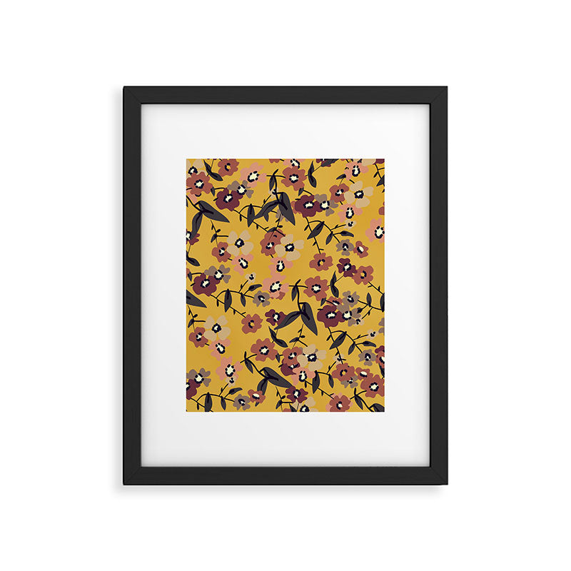  Warm Floral Pattern Framed Art Print Gallery Image 5