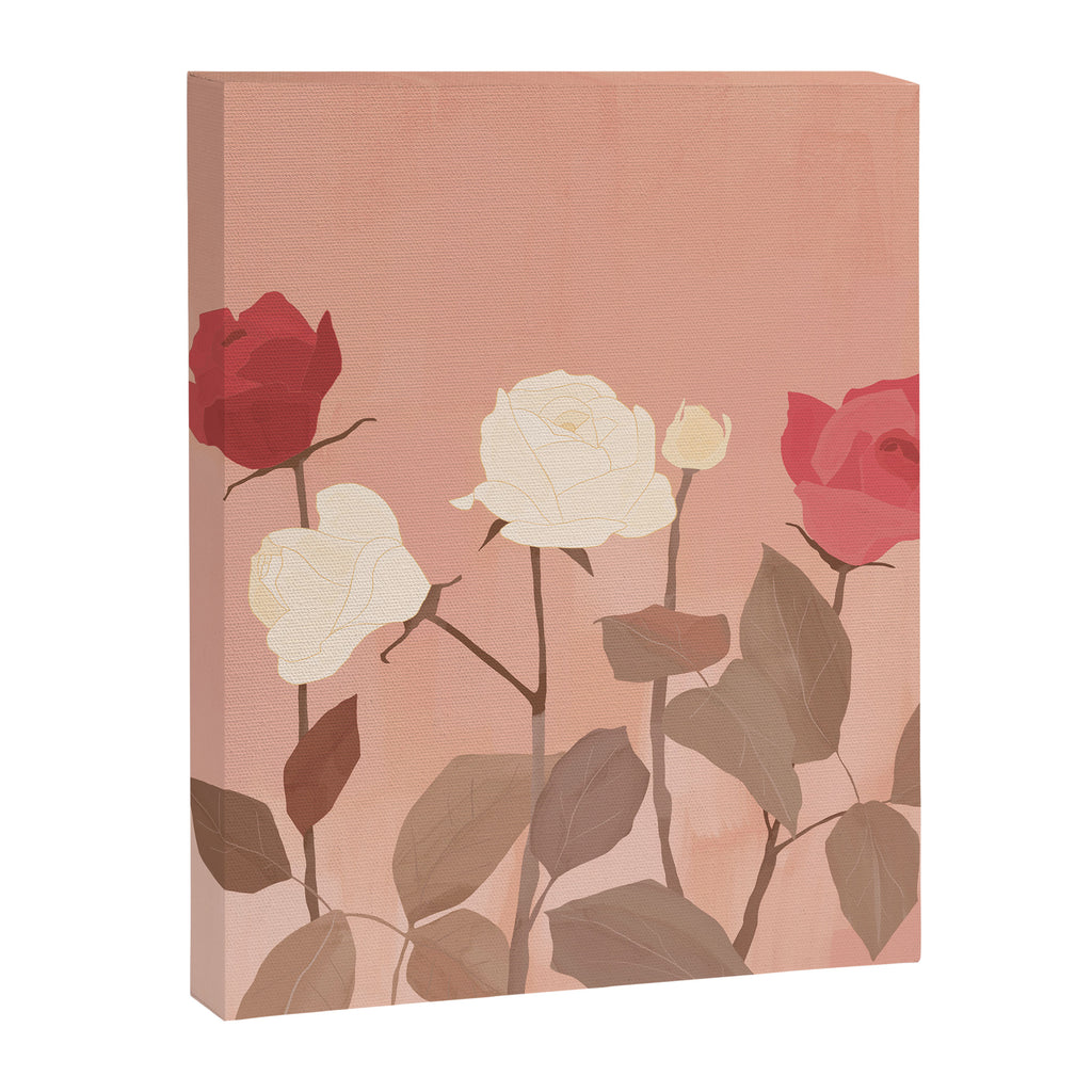 White and Red Roses Canvas Print Gallery Image 6