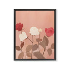 White and Red Roses Framed Canvas Print Gallery Image 6
