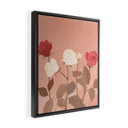 White and Red Roses Framed Canvas Print Gallery Image 2