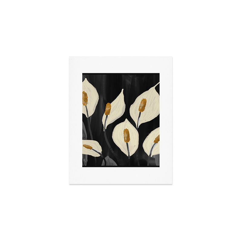 White Calla Lilies 6 Art Print Gallery Image 1