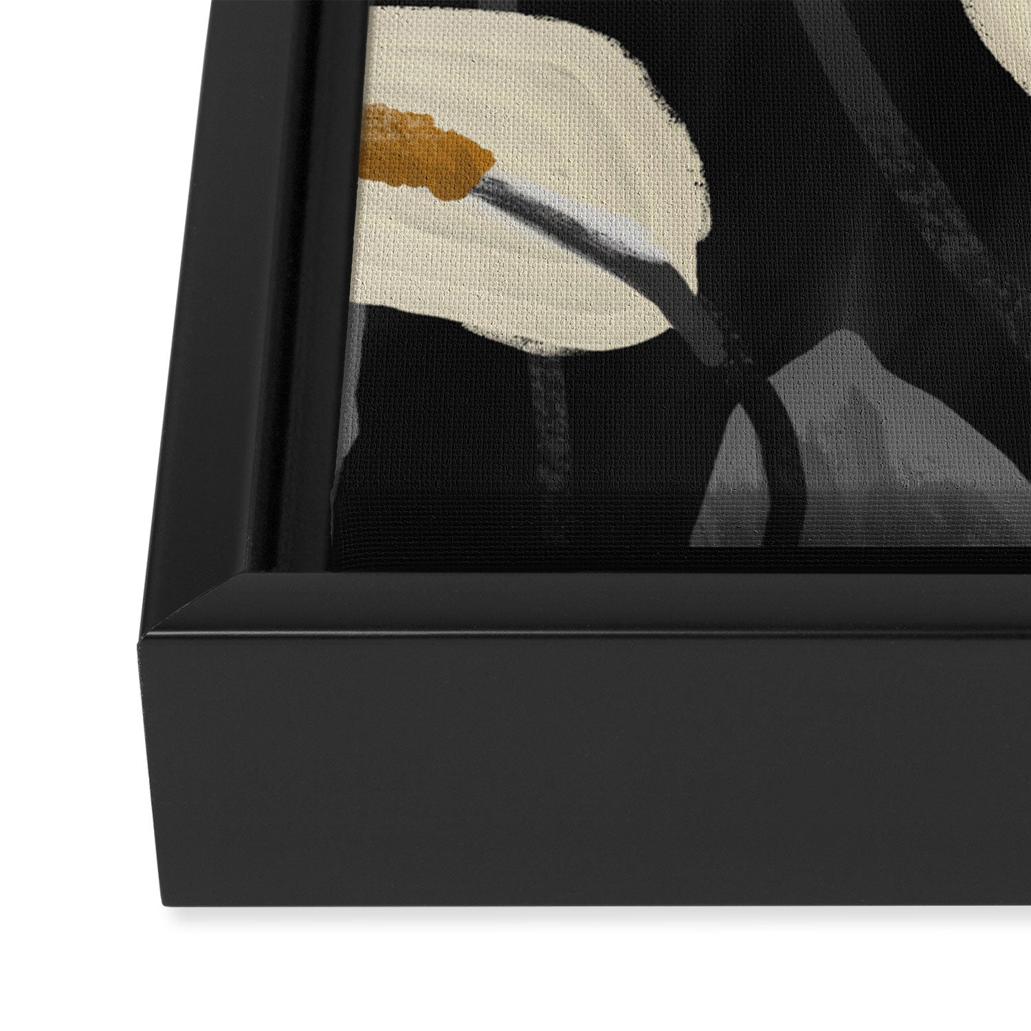 White Calla Lilies 6 Framed Canvas Print Gallery Image 3