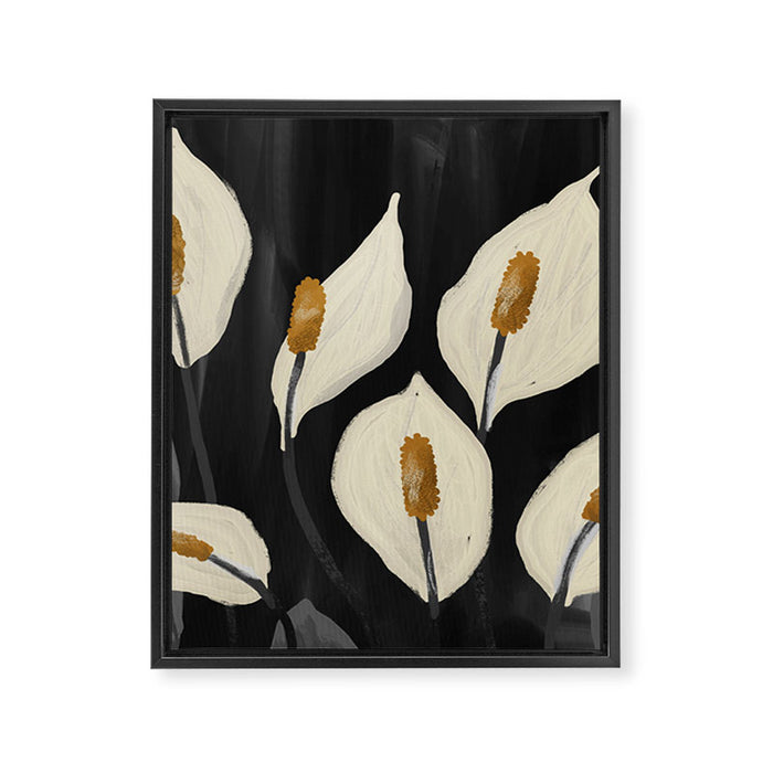 White Calla Lilies 6 Framed Canvas Print Gallery Image 1
