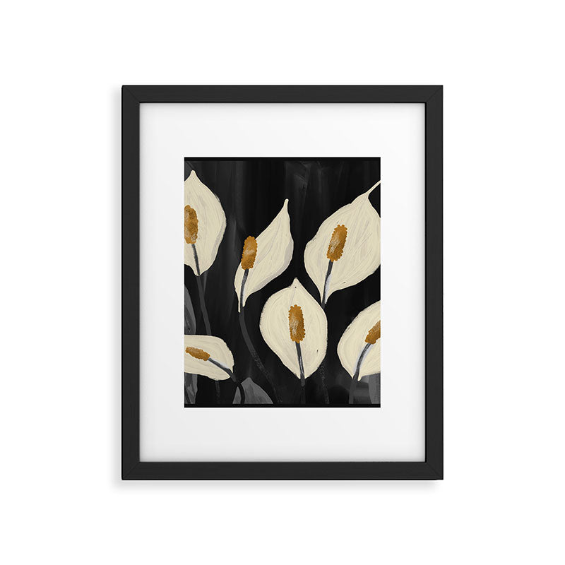 White Calla Lilies 6 Framed Art Print Gallery Image 6