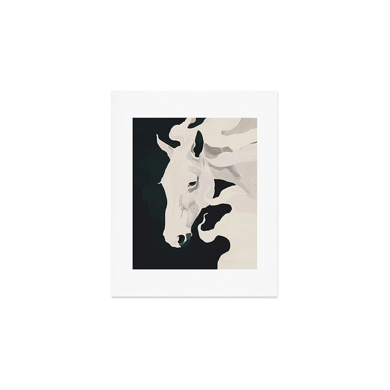 White Horse Art Print Gallery Image 1