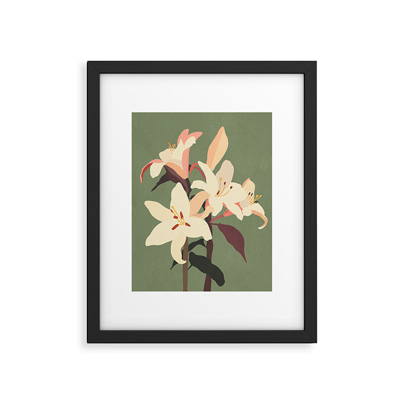White Lilies 2 Framed Art Print Gallery Image 5