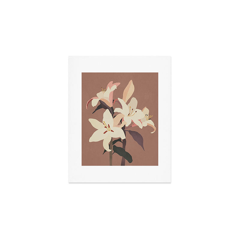 White Lilies 3 Art Print Gallery Image 1