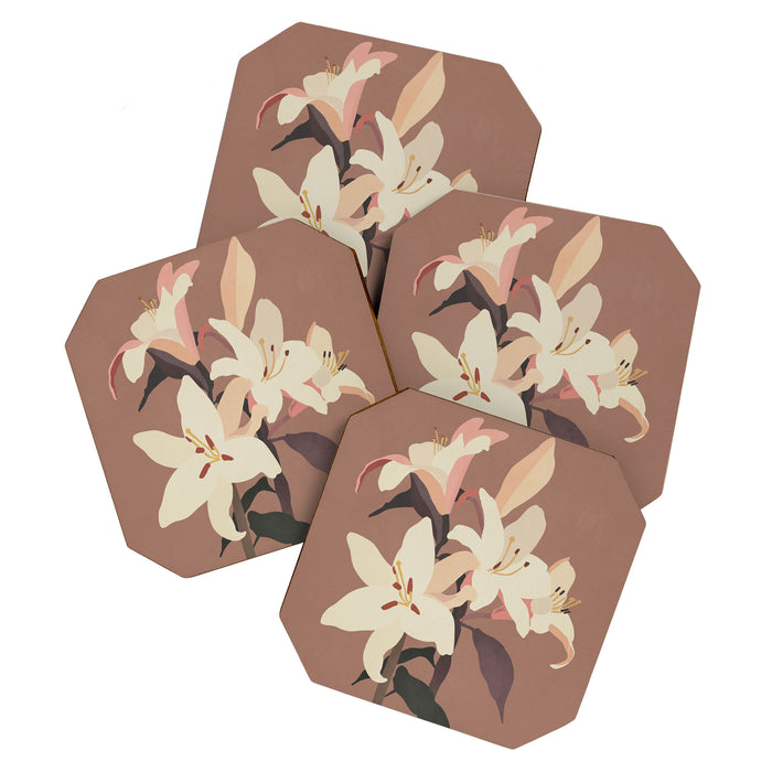 White Lilies 3 Coaster Gallery Image 1