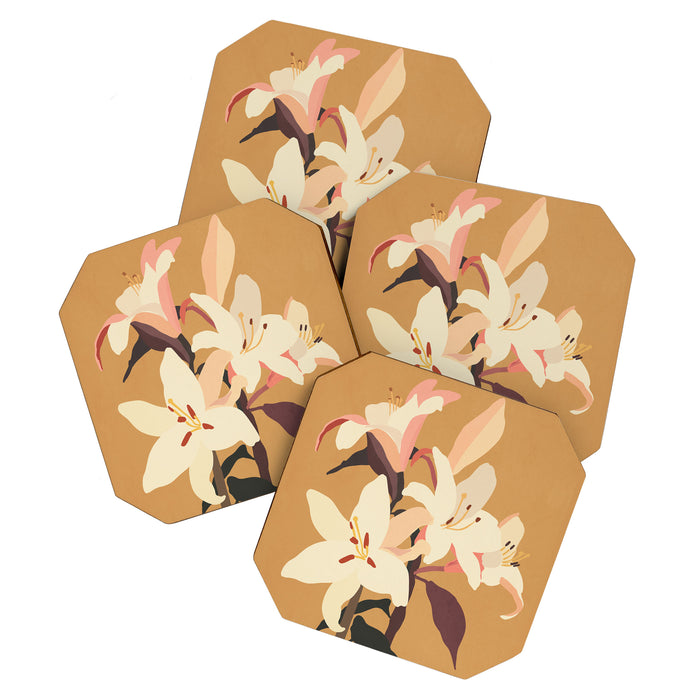 White Lilies Coaster Gallery Image 1
