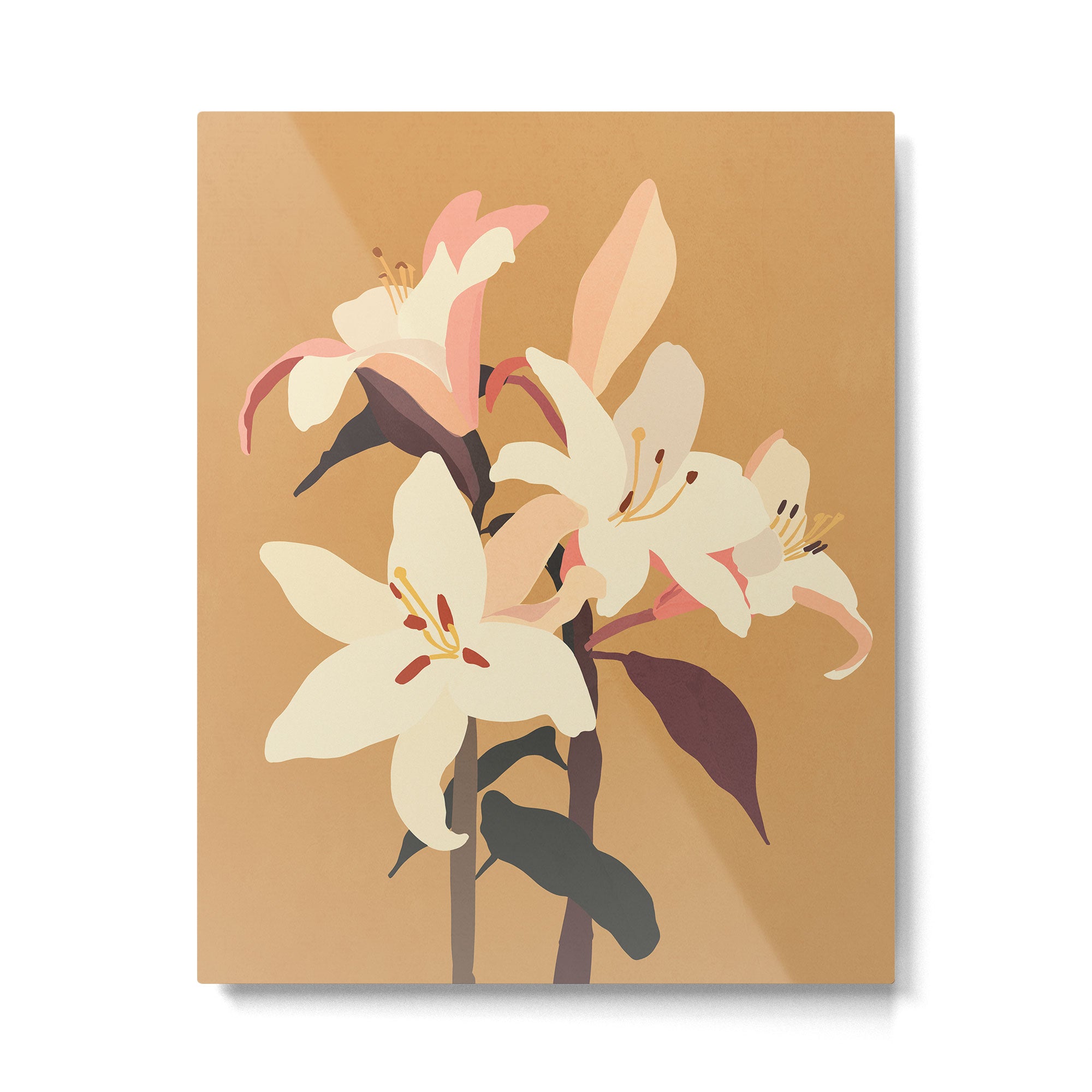 White Lilies Metal Print Gallery Image 6