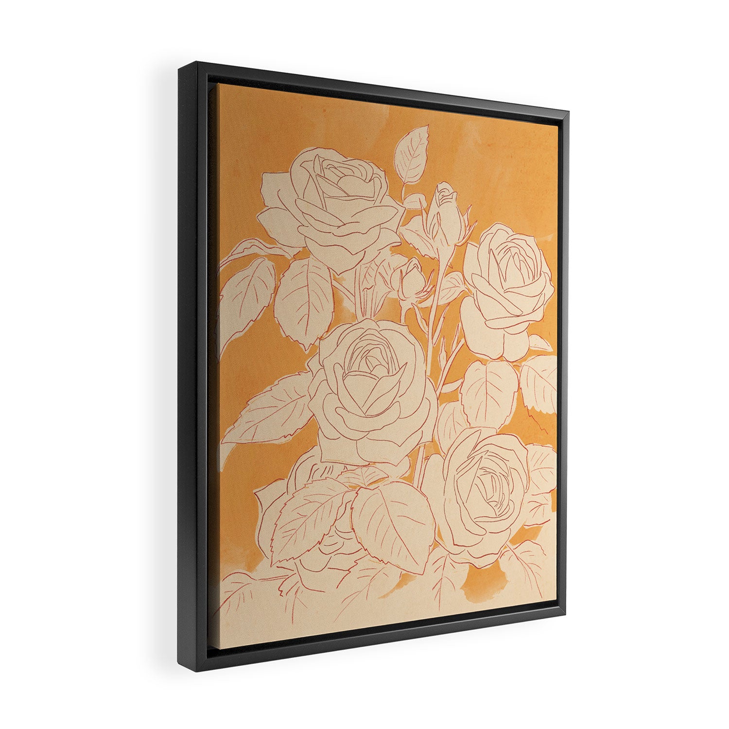White Roses 2 Framed Canvas Print Gallery Image 2
