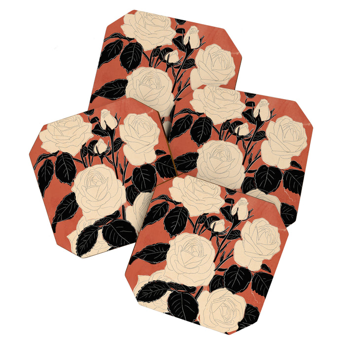 White Roses 4 Coaster Gallery Image 1