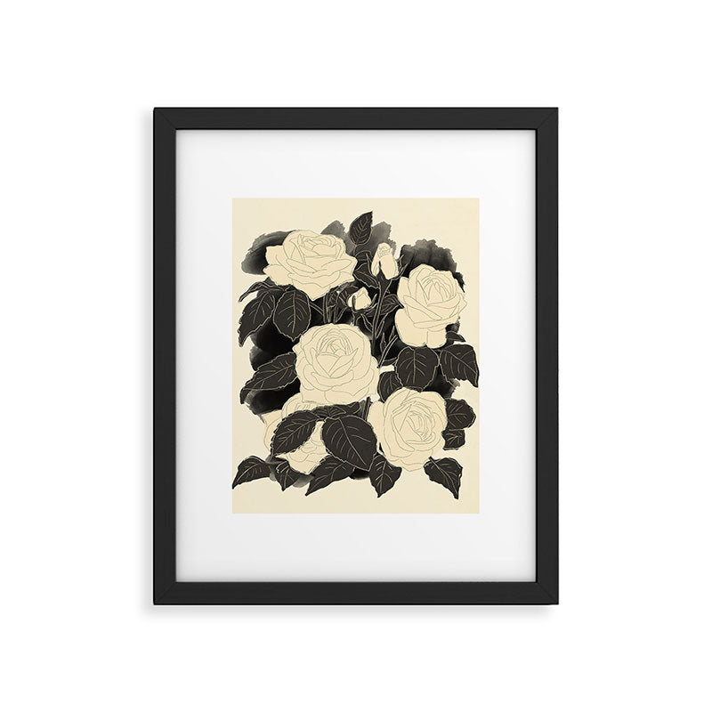 White Roses 5 Framed Art Print Gallery Image 5