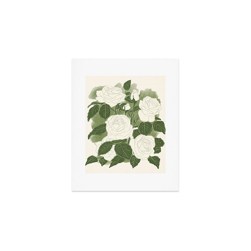 White Roses 6 Art Print Gallery Image 1