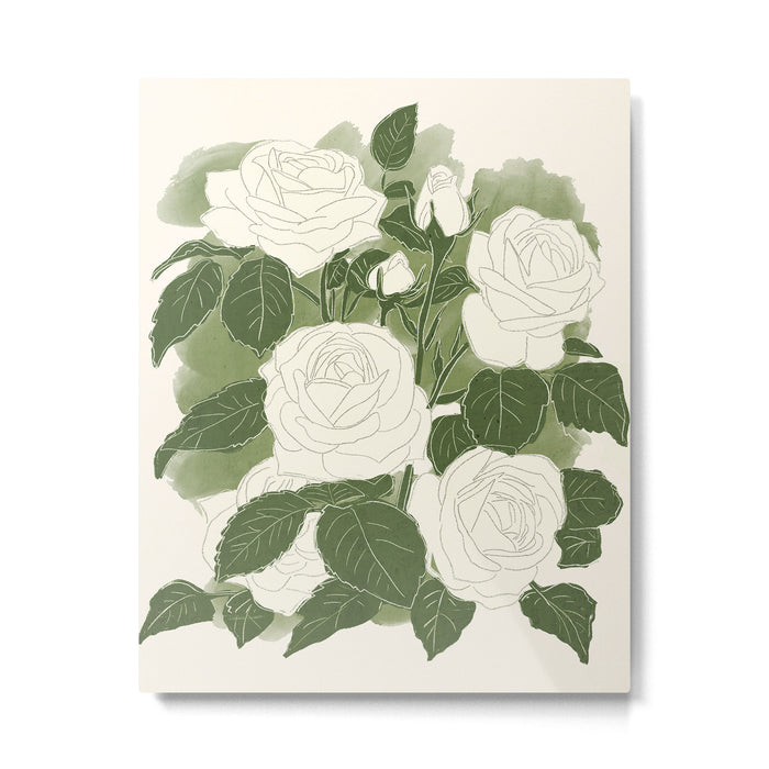 White Roses 6 Metal Print Gallery Image 1