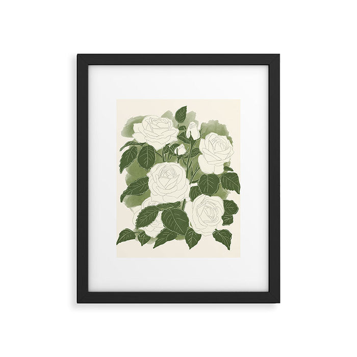White Roses 6 Framed Art Print Gallery Image 1