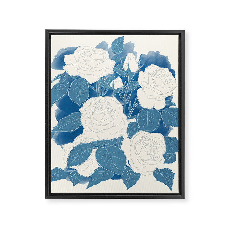 White Roses 7 Framed Canvas Print Gallery Image 6
