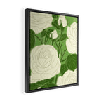 White Roses 8 Framed Canvas Print Gallery Image 2