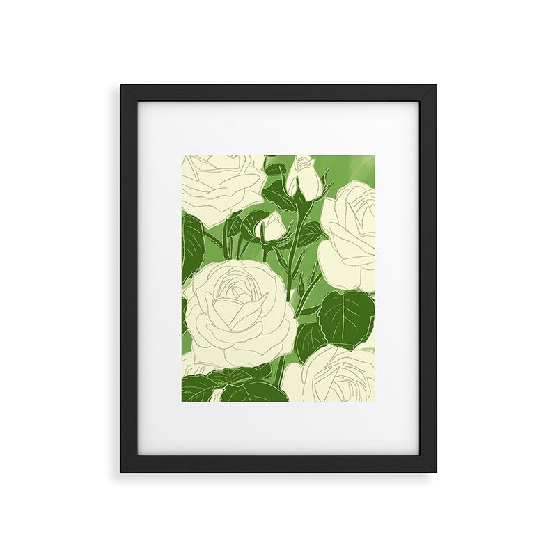 White Roses 8 Framed Art Print Gallery Image 5