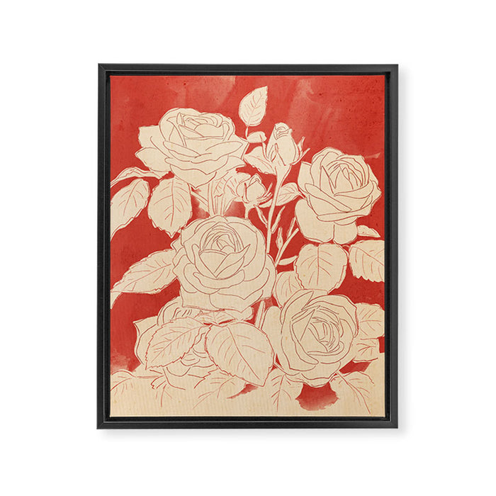 White Roses  Framed Canvas Print Gallery Image 1