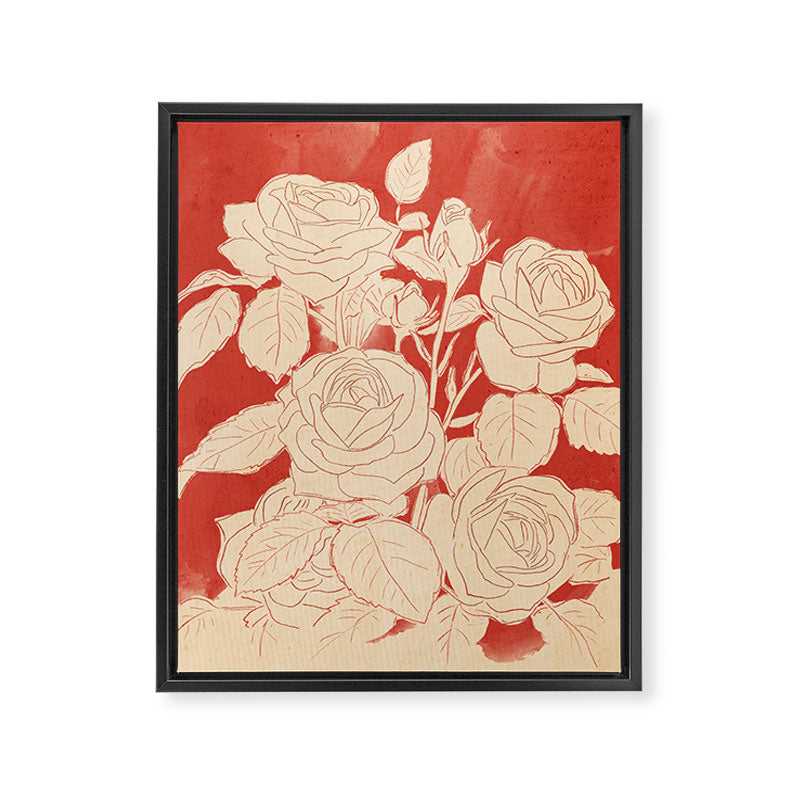 White Roses  Framed Canvas Print Gallery Image 6