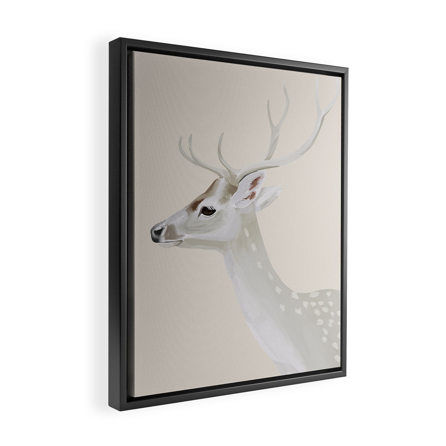 White Stag II Framed Canvas Print Gallery Image 2